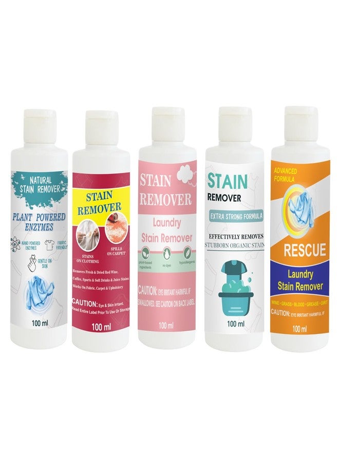 TOOVUS Stain Remover Combo Pack of Shirt, Red, Pink, Doll and Orange Stain Remover | Multi-Surface Cleaning Solution for Clothes, Fabrics, Upholstery (100 g Each) - Image 1